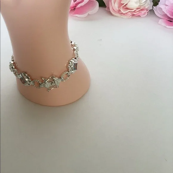 STERLING BYZANTINE TOPAZ BRACELET - Picture 4 of 9